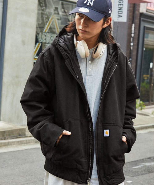 Carhartt ブラック ジップアップジャケット Carhartt（カーハート） ジップアップブルゾン X-LARGE ブラック