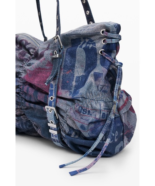 Desigual（デシグアル） ハンドバッグ ギャザー サイドリボン デニム