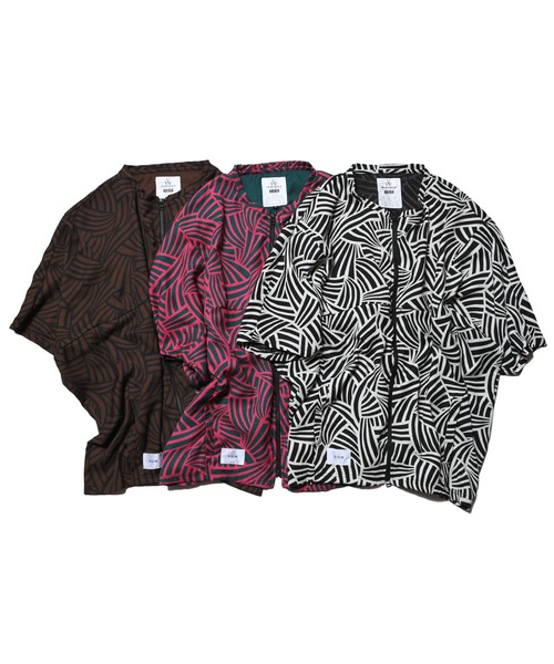 「VIRGOwearworks」 半袖シャツ 2 ホワイト×ブラック メンズ_画像2