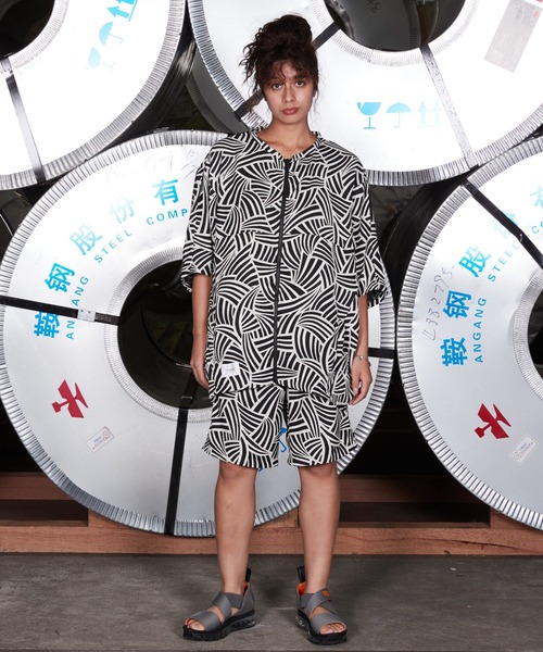 「VIRGOwearworks」 半袖シャツ 2 ホワイト×ブラック メンズ_画像9