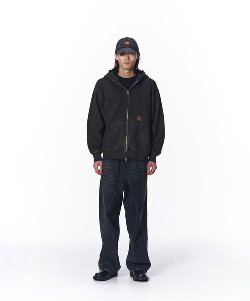 JieDa（ジエダ） パーカー DAMAGE PATCH ZIP HOODIE メンズ : ZOZOTOWN