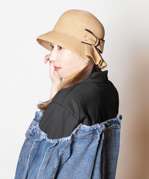 CA4LA（カシラ） ストローハット ONESIZE グレー レディース