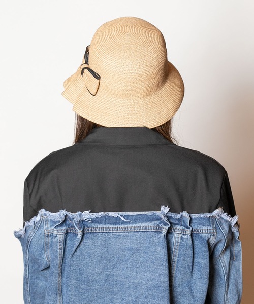 CA4LA（カシラ） ストローハット ONESIZE グレー レディース