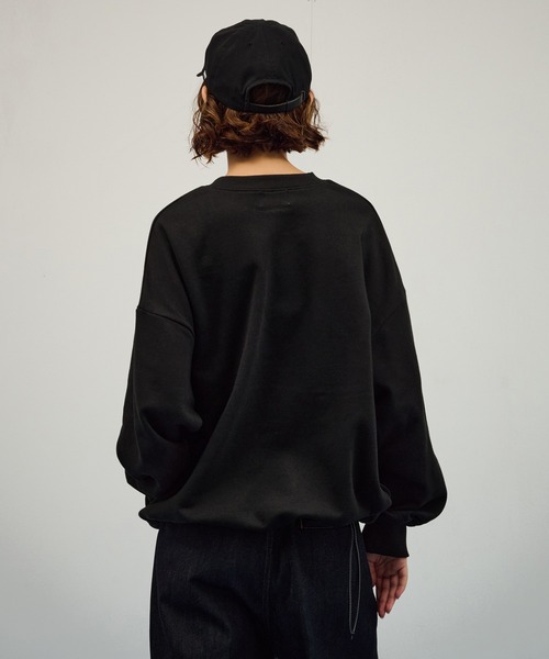 トレーナー/スウェット ER LOGO SWEAT /BLK LOGOS（ロゴス） トレーナー スウェット 吸汗速乾 ルーズシルエット裏