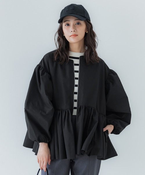 「coca(coca)」 ブルゾン M チャコール レディース_画像9