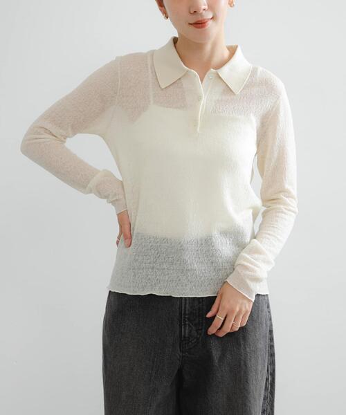 アーバンリサーチ（URBAN RESEARCH）/ウールジャガードシャツカラートップス URBAN RESEARCH（アーバンリサーチ） ブラウス シャツ ウール