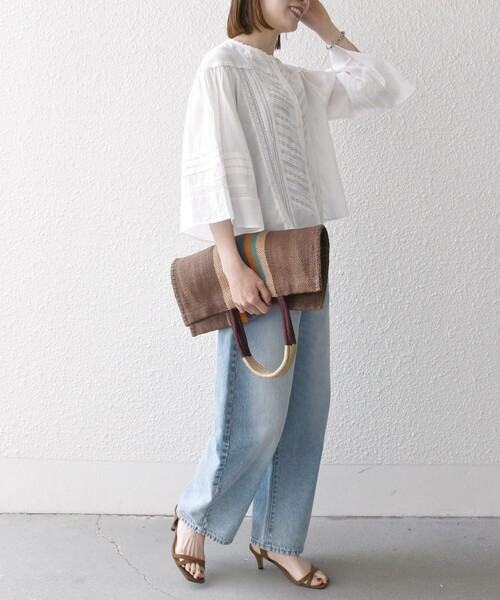 「SHIPS any」 7分袖ブラウス ONE SIZE オフホワイト レディース_画像3