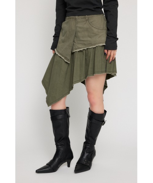 LAGUA GEM（ラグアジェム） スカート ASYMMETRY DRAPE COTTON スカート