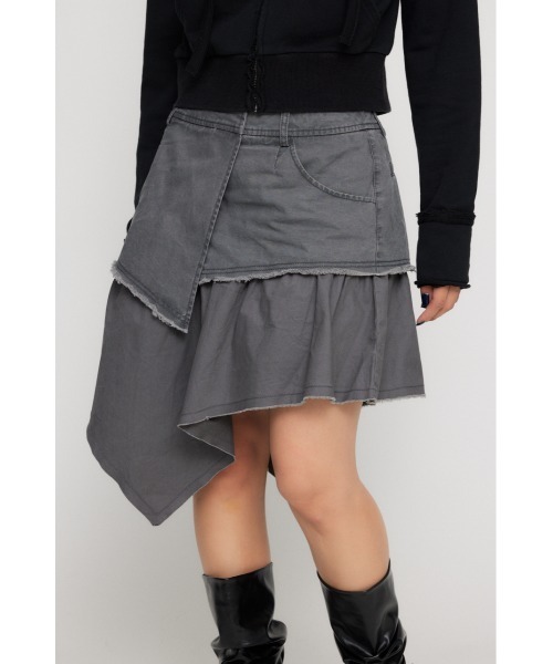 LAGUA GEM（ラグアジェム） スカート ASYMMETRY DRAPE COTTON スカート