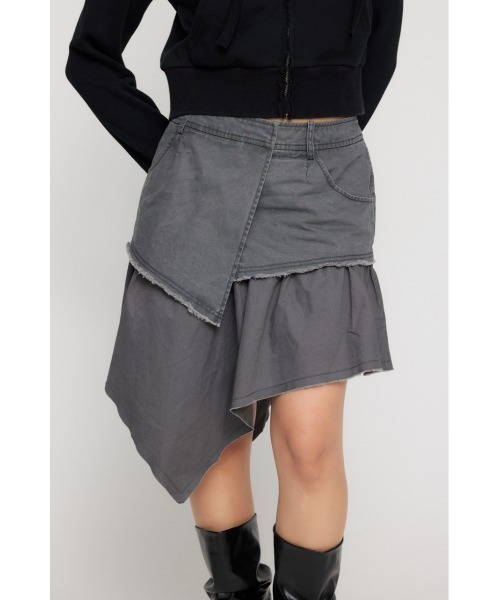 LAGUA GEM（ラグアジェム） スカート ASYMMETRY DRAPE COTTON スカート