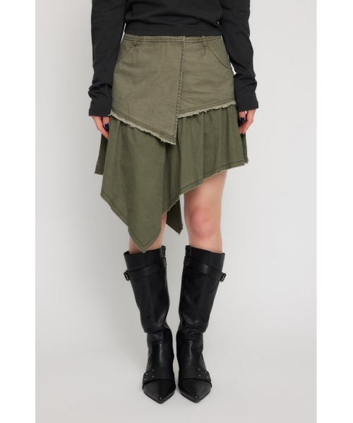 LAGUA GEM（ラグアジェム） スカート ASYMMETRY DRAPE COTTON スカート