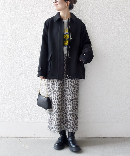 SHIPS any コート アウター any: メルトン ジップ フィールド