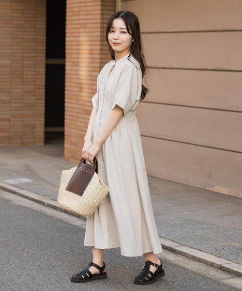 SENSE OF PLACE by URBAN RESEARCH 半袖ワンピース ONE ブルー