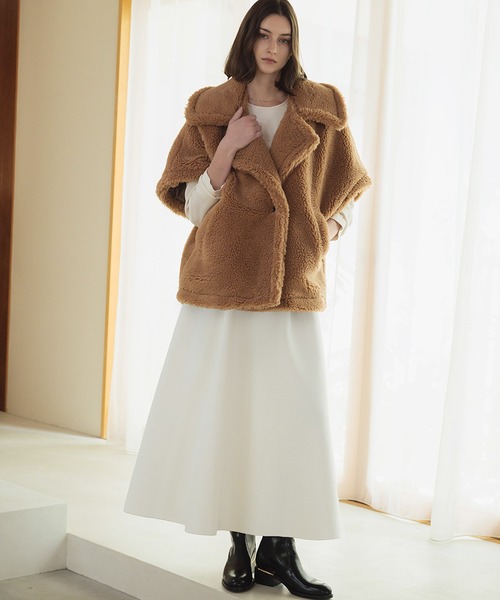 新品未開封！ELFRANK エルフランク ボアコート テディケープ アイボリー 新品未開封！ELFRANK エルフランク ボアコート テディケープ