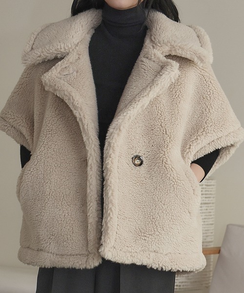 極美品★THE RERACS★テディベア★ウール100%★もこもこボアコート★ 極美品☆THE RERACS☆テディベア☆ウール100%☆もこもこボアコート☆