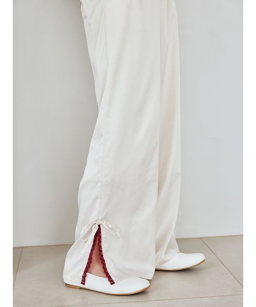 gelato pique（ジェラートピケ） パジャマ ルームウェア レースサテン