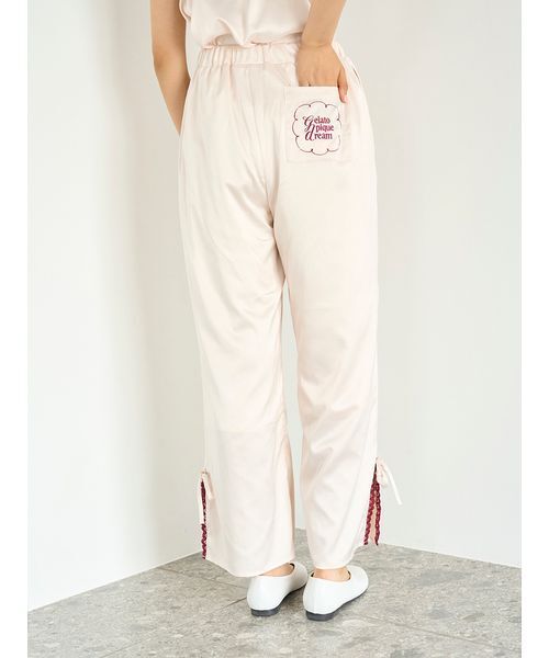 gelato pique（ジェラートピケ） パジャマ ルームウェア レースサテン