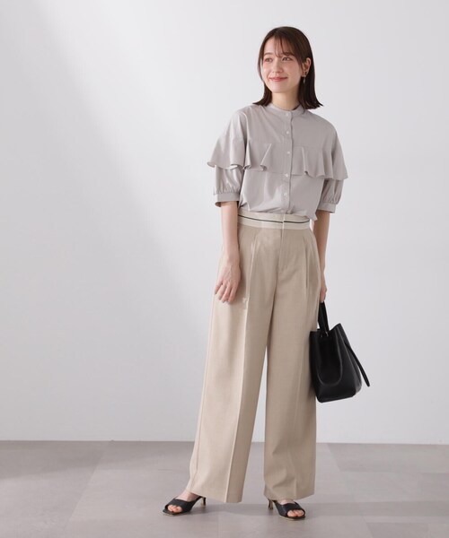 「N.（N. Natural Beauty Basic）」 半袖ブラウス MEDIUM オフホワイト レディース_画像5