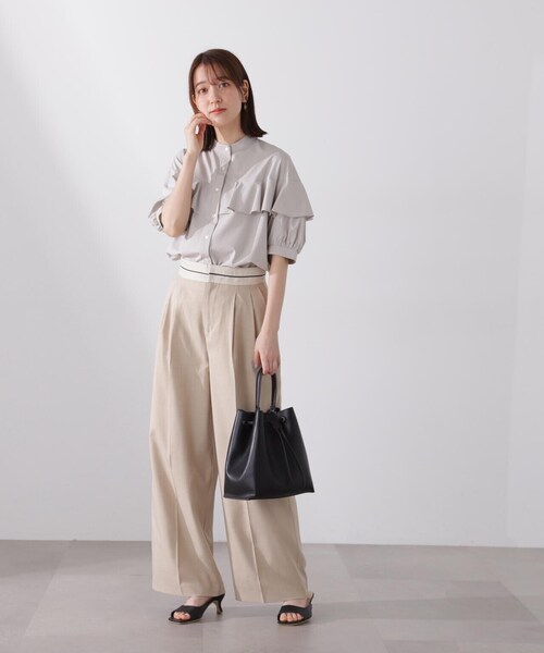 「N.（N. Natural Beauty Basic）」 半袖ブラウス MEDIUM オフホワイト レディース_画像7