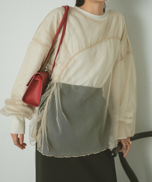 「VANNIE U」 スウェットカットソー FREE アイボリー レディース_画像5