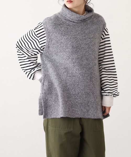 OMNES（オムネス） ベスト ジレ アクリルウール スラブ脇スリット