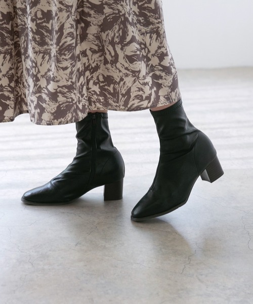 「menue」 ショートブーツ LL ブラック レディース_画像9