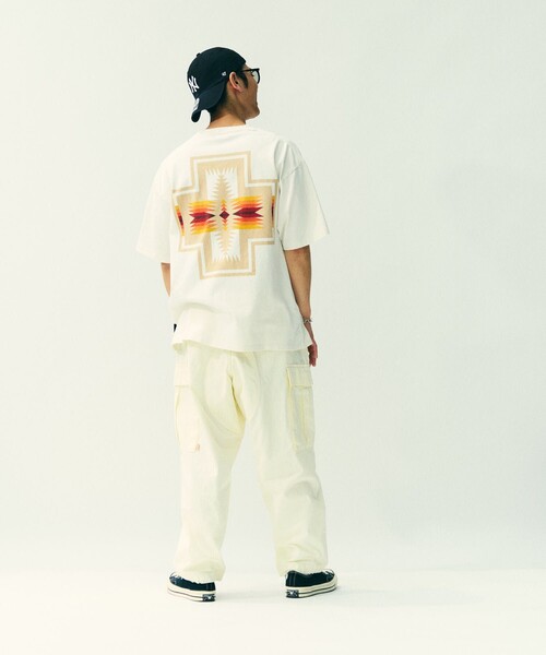 「PENDLETON」 半袖Tシャツ LARGE オフホワイト メンズ_画像3