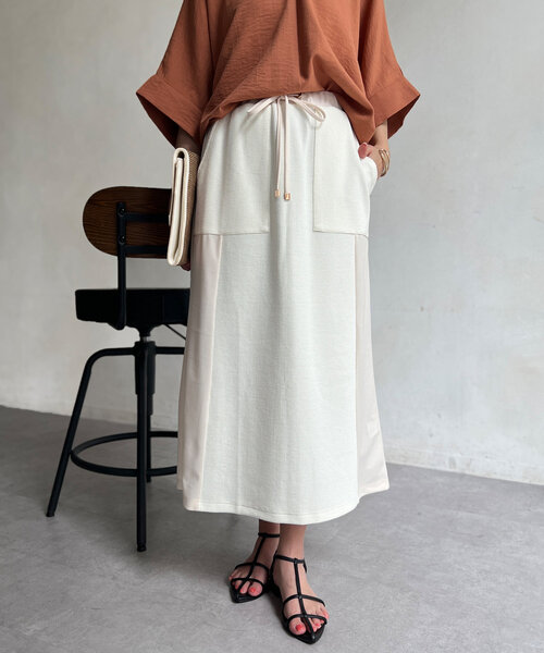 「Chez toi」 ロングスカート FREE ブラック レディース_画像4