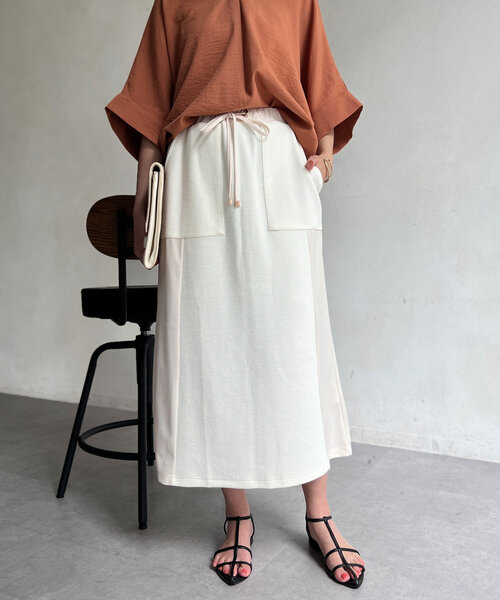 「Chez toi」 ロングスカート FREE ブラック レディース_画像5