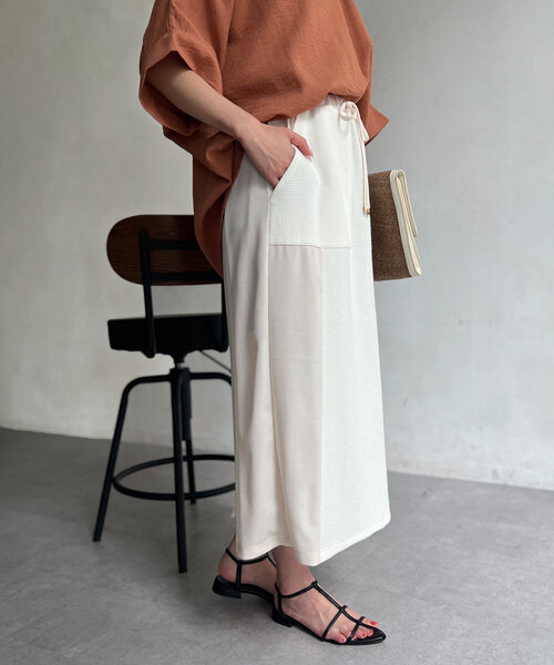 「Chez toi」 ロングスカート FREE ブラック レディース_画像7