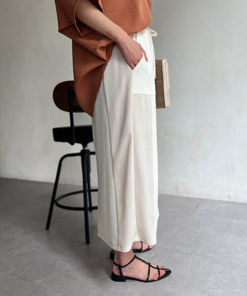 「Chez toi」 ロングスカート FREE ブラック レディース_画像8