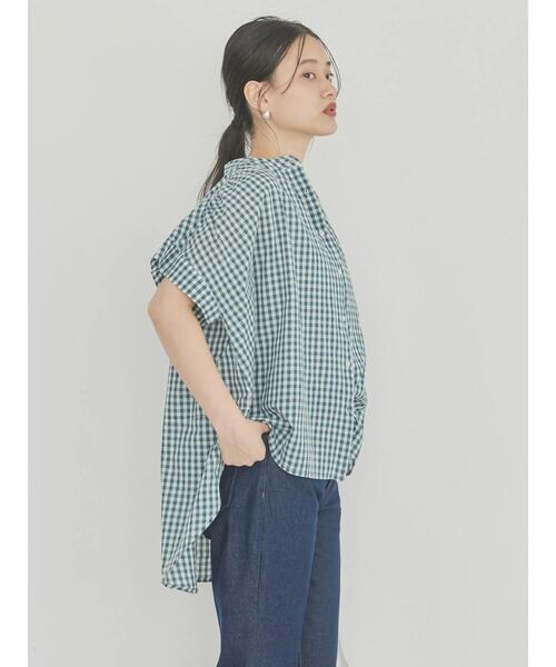 「AMERICAN HOLIC」 半袖ブラウス M グリーン系その他5 レディース_画像4