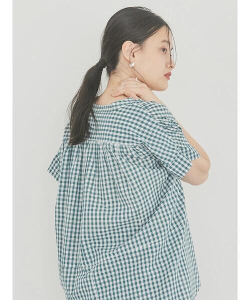 「AMERICAN HOLIC」 半袖ブラウス M グリーン系その他5 レディース_画像6