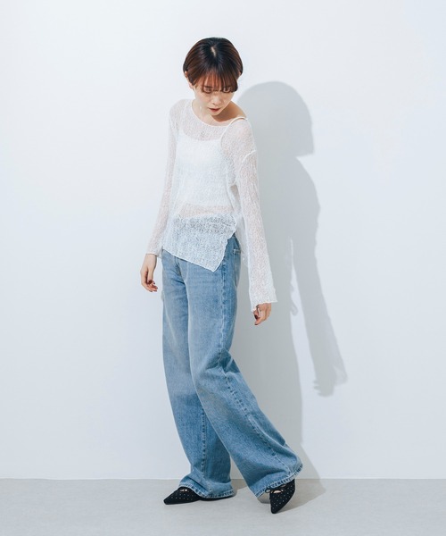 パンプス 「柔らかい・ふかふか」ソフトニット3.5cmリボンパンプス JA5980の画像