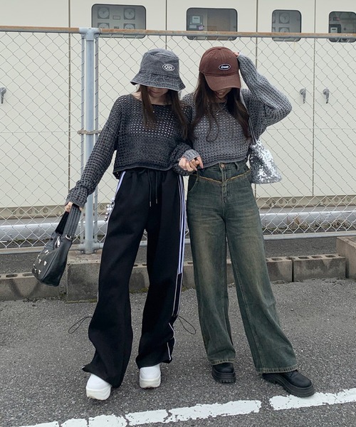 「non-hedge」 長袖ニット FREE グレー レディース_画像3