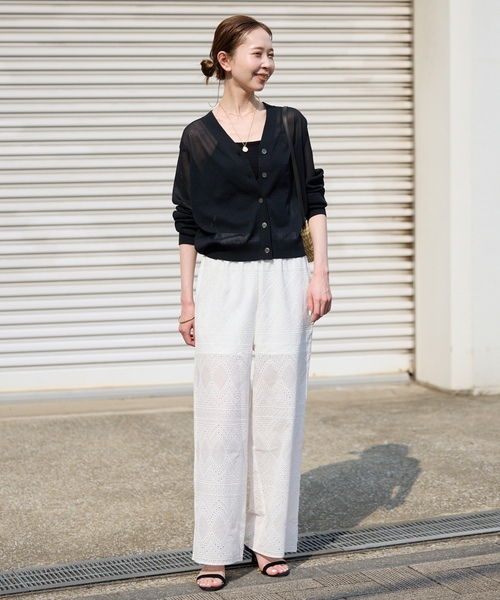 「SLOBE IENA」 ニットカーディガン FREE ベージュ系その他 レディース_画像5