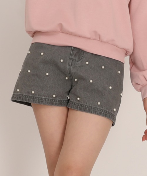 PINKHUNT（ピンクハント） パンツ パールドットデニムショートパンツ