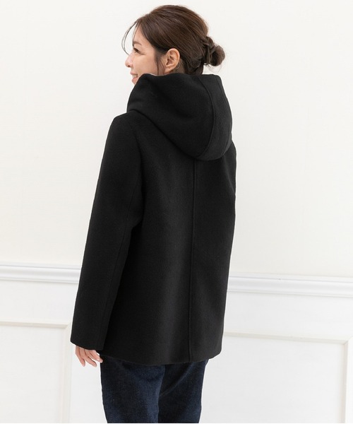 「PREFERIR」 ピーコート MEDIUM ブラック レディース_画像3