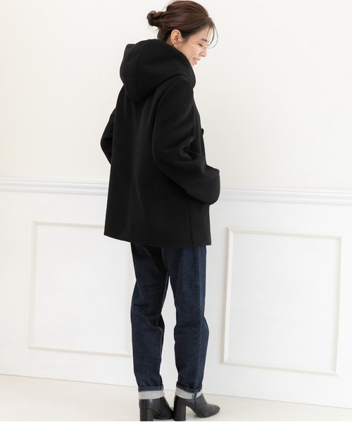 「PREFERIR」 ピーコート MEDIUM ブラック レディース_画像5