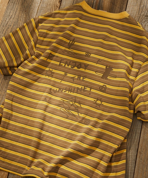 「Jonas Claesson」 半袖Tシャツ LARGE ブラウン系その他 メンズ_画像7