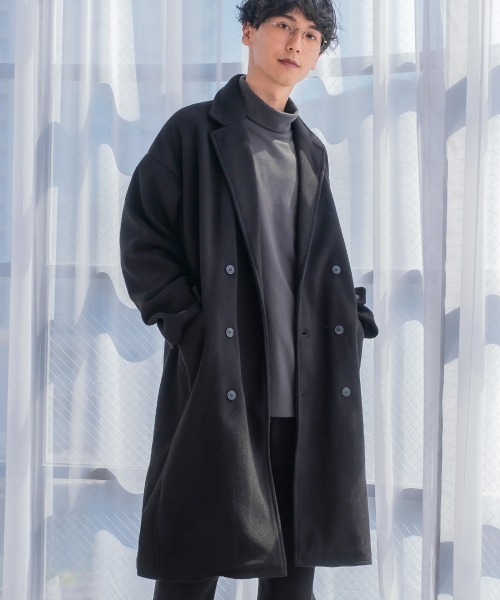 「improves」 「STEEL BRAWN」チェスターコート LARGE クリーム メンズ_画像3