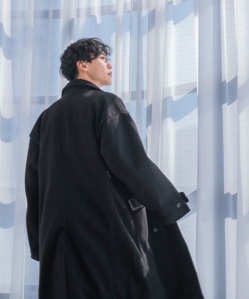 「improves」 「STEEL BRAWN」チェスターコート LARGE クリーム メンズ_画像9