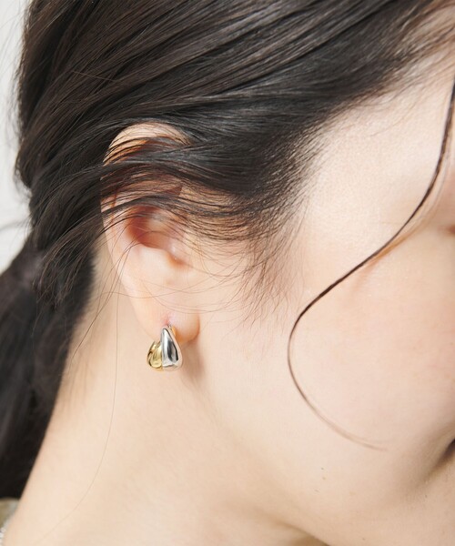 ピアス 「by Preek」ミックス ボテロ フープ ピアス レディースの画像