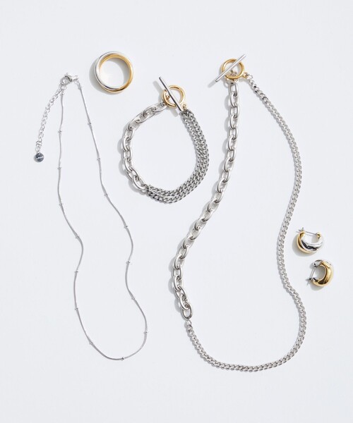 ピアス 「by Preek」ミックス ボテロ フープ ピアス レディースの画像
