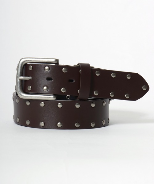 レザーベルト　黒　3cm幅　新品未使用 Lee（リー） ベルト Synthetic Leather Studs Belt/35mm 合皮 スタッズ