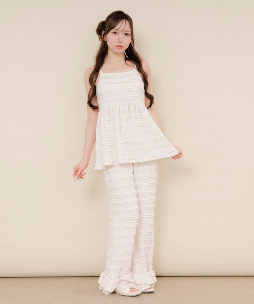 パジャマ ルームウェア 「SET ITEM」cup in frill set up / カップ付き
