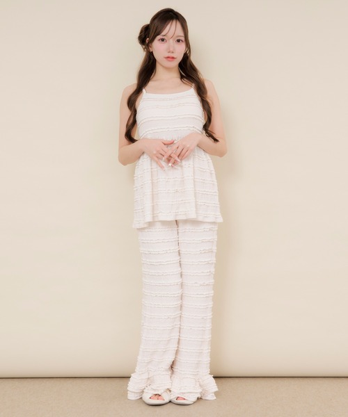 パジャマ ルームウェア 「SET ITEM」cup in frill set up / カップ付き