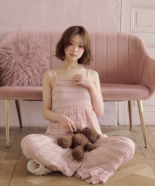 パジャマ ルームウェア 「SET ITEM」cup in frill set up / カップ付き