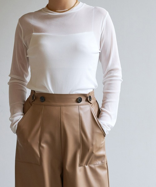 「Whim Gazette」 長袖カットソー FREE ホワイト レディース_画像8