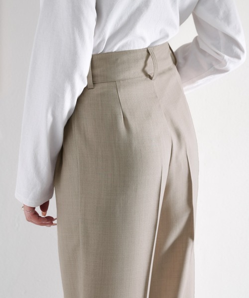「RIRIYANO」 スラックス MEDIUM チャコールグレー レディース_画像7